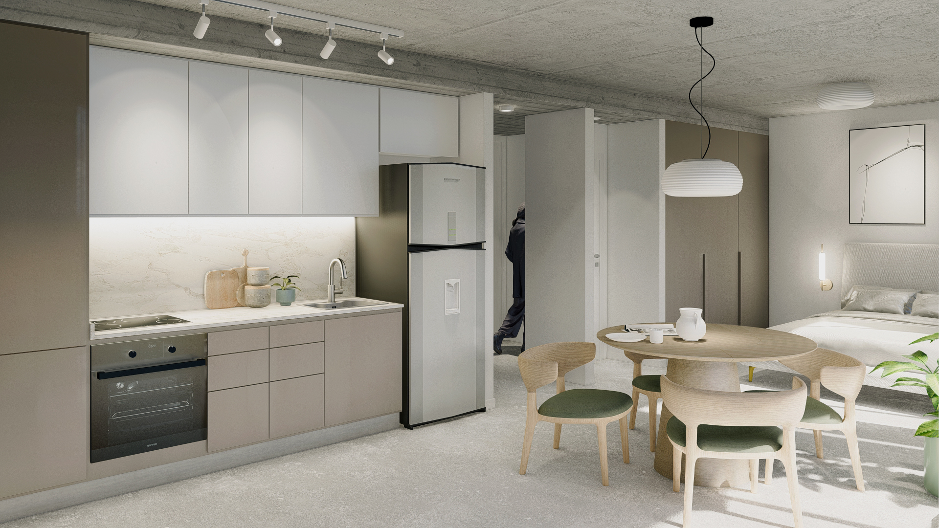 Render referencial de Dúplex 4 Ambientes
